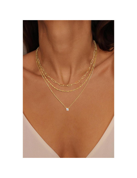 Collar Capa Dorado Bouzilli para Mujeres - Joyería Minimalista