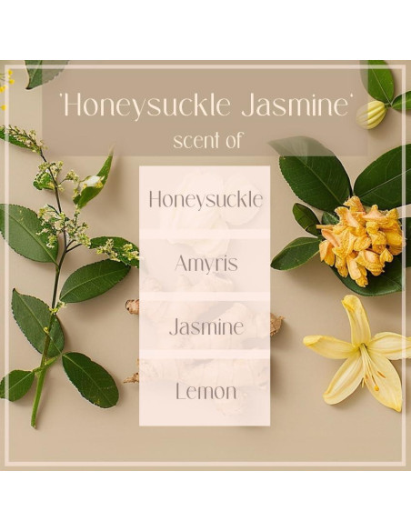 Vela Aromática Jazmín de Madreselva Cera Soja 226g Hecha a Mano