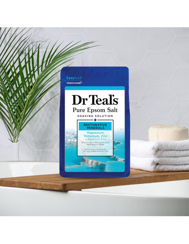 Sal de Epsom Pura Dr Teal 1.36 kg con Magnesio y Minerales