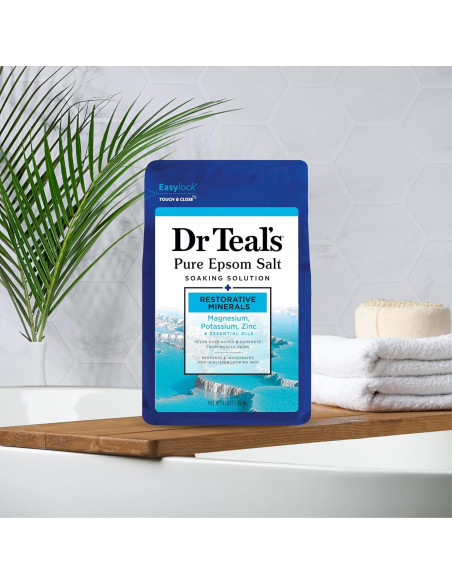Sal de Epsom Pura Dr Teal 1.36 kg con Magnesio y Minerales