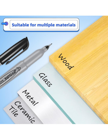 Marcadores Permanentes Affisure 16 Unidades Punta Ultra Fina 0.4mm Negro