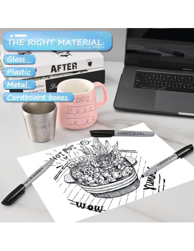 Marcadores Permanentes Affisure 16 Unidades Punta Ultra Fina 0.4mm Negro