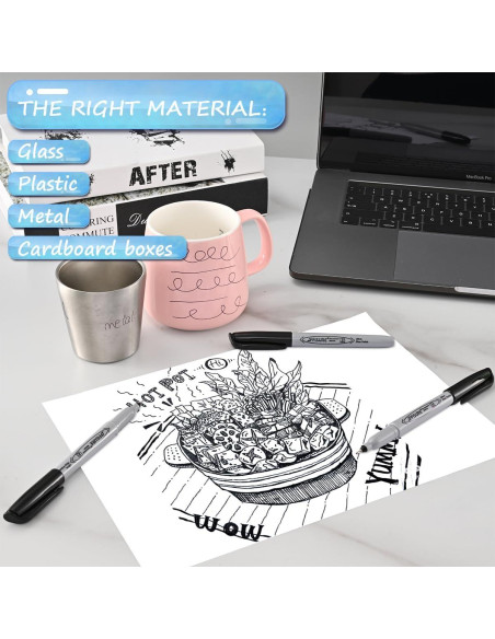 Marcadores Permanentes Affisure 16 Unidades Punta Ultra Fina 0.4mm Negro