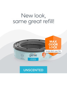 Recargas Diaper Genie 270 Pañales - Paquete de 8 - Max Odor Lock 2