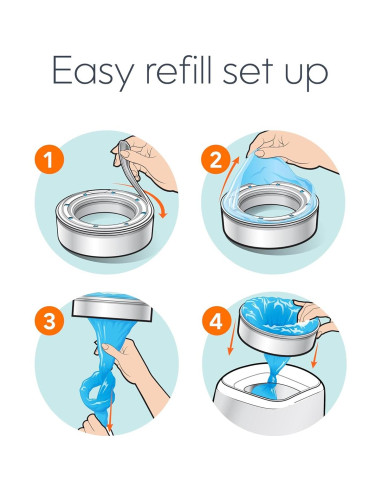 Recargas Diaper Genie 270 Pañales - Paquete de 8 - Max Odor Lock