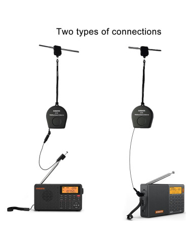Antena Externa XHDATA AN-80 para Radio FM y Ondas Cortas