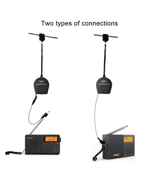 Antena Externa XHDATA AN-80 para Radio FM y Ondas Cortas