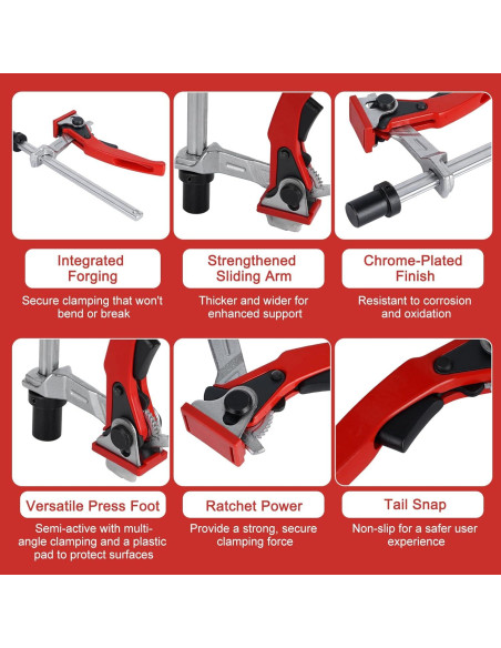 Abrazadera de Palanca MFT FACULX 3/4" (19mm) con 2 Perros