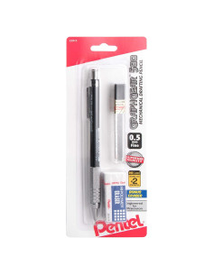 Lápiz Mecánico Pentel Graph Gear 500 0.5mm Negro