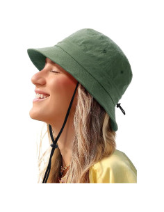 Sombrero de Cubo Impermeable SHINCHIC Verde Militar UPF 50+