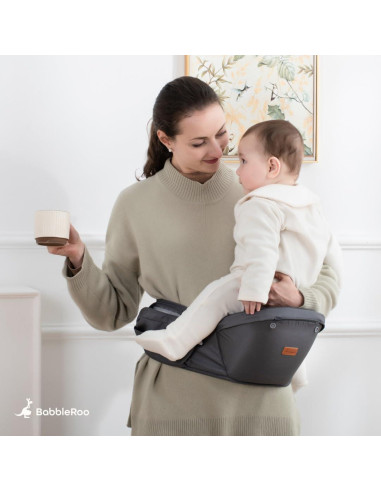 Portabebés BabbleRoo Grow Carrier 6 en 1 Negro 3-23 kg