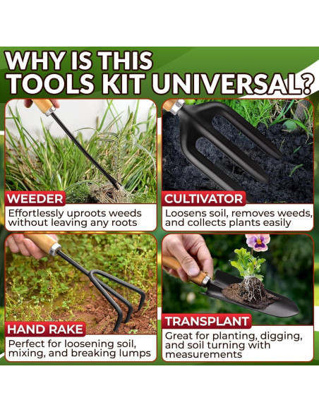 Juego de Herramientas de Jardín NADOBA 10 Piezas Ergonómicas