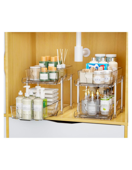 Organizador Bajo Fregadero Yieach 2 Niveles 24.9 cm Alto