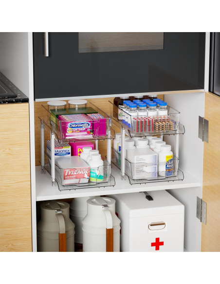 Organizador Bajo Fregadero Yieach 2 Niveles 24.9 cm Alto