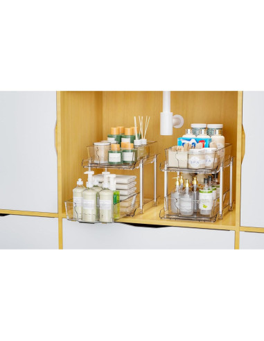 Organizador Bajo Fregadero Yieach 2 Niveles 24.9 cm Alto