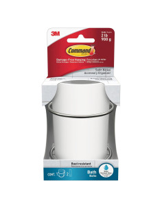 Organizador de Baño Command Niquel Satinado 0.91 kg 9.84x8.41x17.15 cm