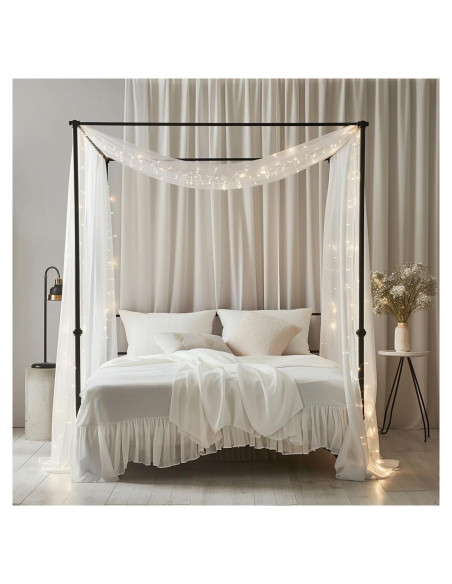 Cortinas de Dosel para Cama de Niñas Comtelek 76.2x578.9cm