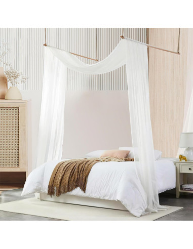 Cortinas de Dosel para Cama de Niñas Comtelek 76.2x578.9cm