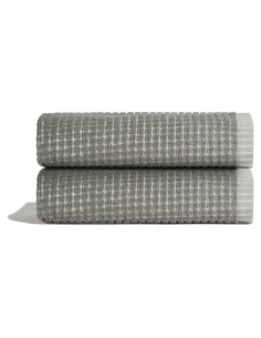 Conjunto de 2 Toallas de Mano ONSEN Terry Algodón 50x76 cm Gris