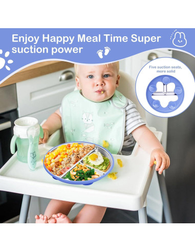 Platos para Niños Dualshine Acero Inoxidable 2 Pack 22.86 cm