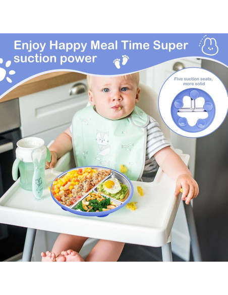 Platos para Niños Dualshine Acero Inoxidable 2 Pack 22.86 cm