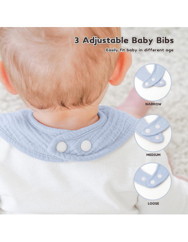 Baberos de Muselina Susurration 10 Pack Ajustables para Bebés
