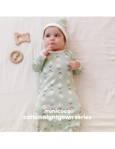 Bata de dormir 100% algodón Minicoco para bebés 0-6 meses 2