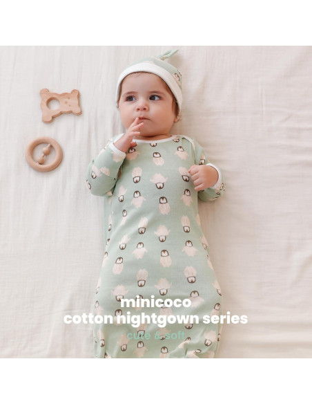 Bata de dormir 100% algodón Minicoco para bebés 0-6 meses
