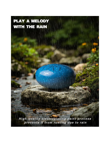 Tambor de Lluvia NIPINUS 6" Acero 8 Notas Impermeable