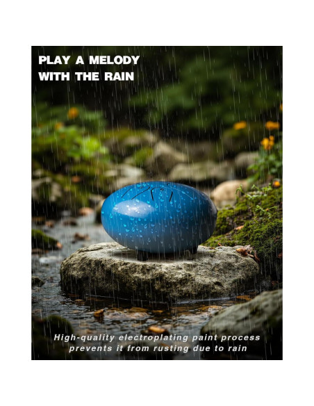 Tambor de Lluvia NIPINUS 6" Acero 8 Notas Impermeable
