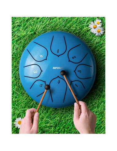 Tambor de Lluvia NIPINUS 6" Acero 8 Notas Impermeable