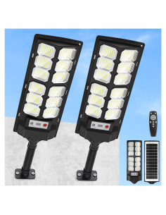 Paquete de 2 Luces Solares de Calle CNOIJUTS 13000LM IP65