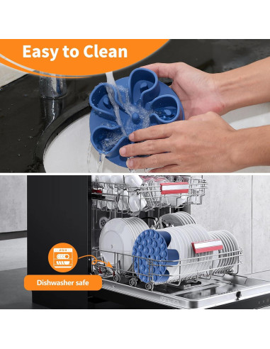 Inserto de Silicona para Tazón de Perro Alimentación Lenta S Azul