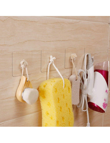 Ganchos Adhesivos Transparentes Ninth Five - Paquete de 30 Piezas