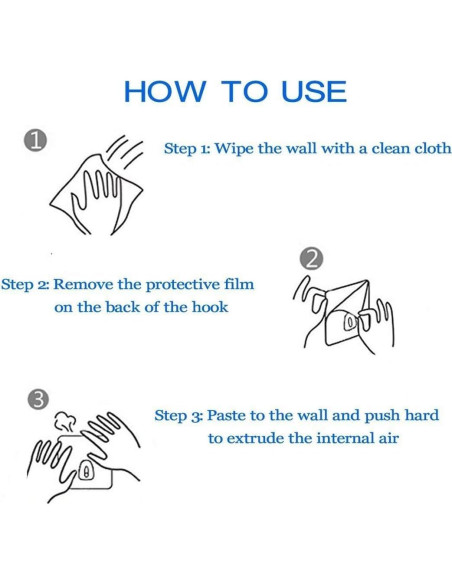 Ganchos Adhesivos Transparentes Ninth Five - Paquete de 30 Piezas