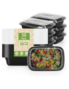 Contenedores de Comida Reutilizables KANEODOT 32oz - 50 Piezas
