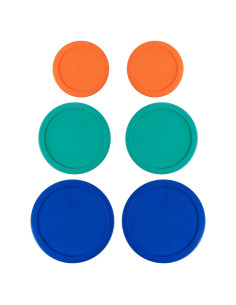 Set de 6 Tapas de Reemplazo para Contenedores Pyrex Redondos - Libre de BPA