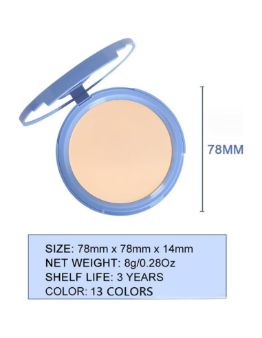 Polvo Compacto evpct 9.92g 01 Marfil Clásico Larga Duración