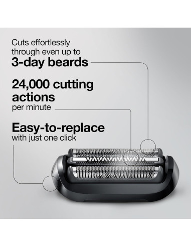 Cabezal de Afeitar Eléctrico Braun 53B para Series 5 y 6