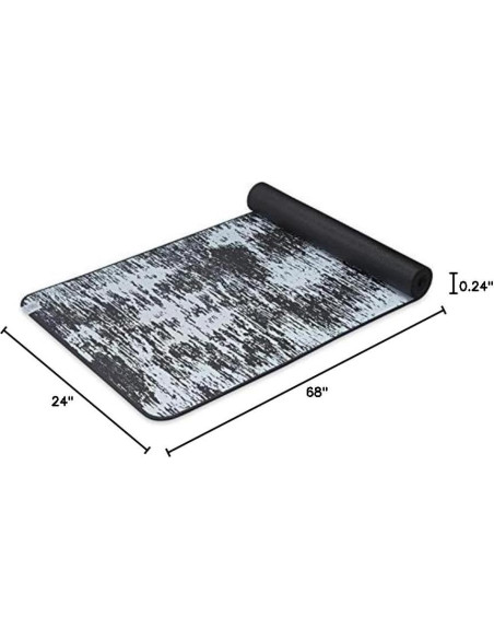 Esterilla de Yoga Gaiam 6mm Antideslizante Obsidiana