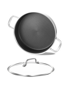 Sartén de Acero Inoxidable Tri-Ply 3QT LOLYKITCH con Tapa