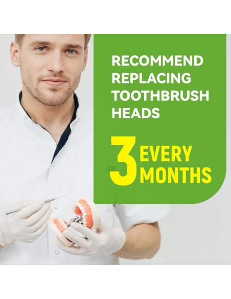 Cabezas de cepillo de dientes de bambú Ponpace para Laifen, cerdas suaves