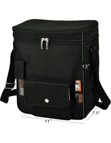 Cesta de Picnic Enfriador Picnic at Ascot 28x19x34cm Negro