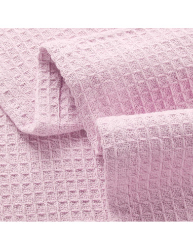 Manta Térmica Individual Glamburg 100% Algodón Waffle Rosa Bebé