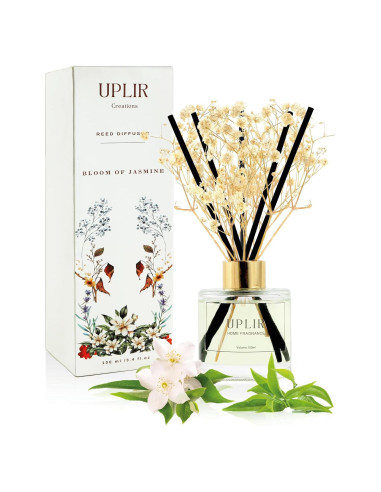 Difusor de caña UPLIR con aceite esencial Jazmín y Té Blanco 100ml