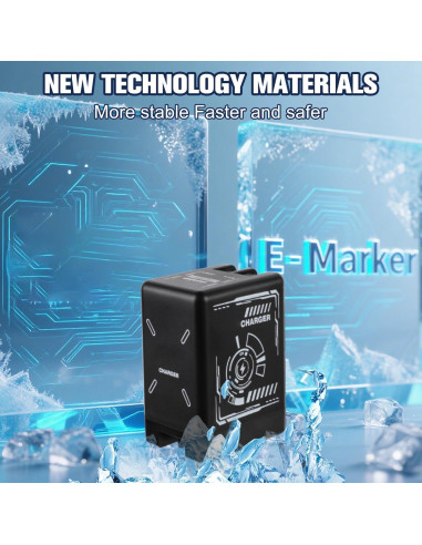 Cargador Rápido 2 en 1 W&O con Cables Retráctiles Negro