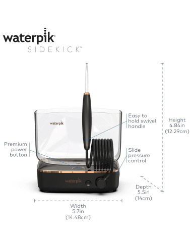 Hilo Dental Portátil Waterpik Sidekick Negro/Cobre WF-04