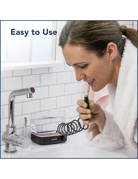 Hilo Dental Portátil Waterpik Sidekick Negro/Cobre WF-04