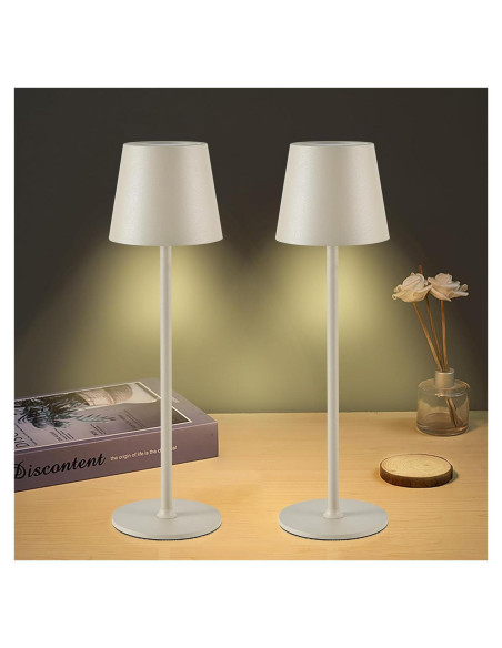 Lámparas de Mesa Inalámbricas Recargables USB IMQSQIK 2Pack