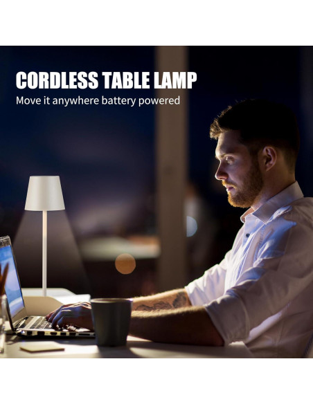 Lámparas de Mesa Inalámbricas Recargables USB IMQSQIK 2Pack